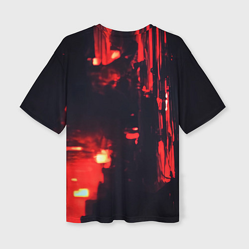 Женская футболка оверсайз Девушка прячущаяся в тенях / 3D-принт – фото 2