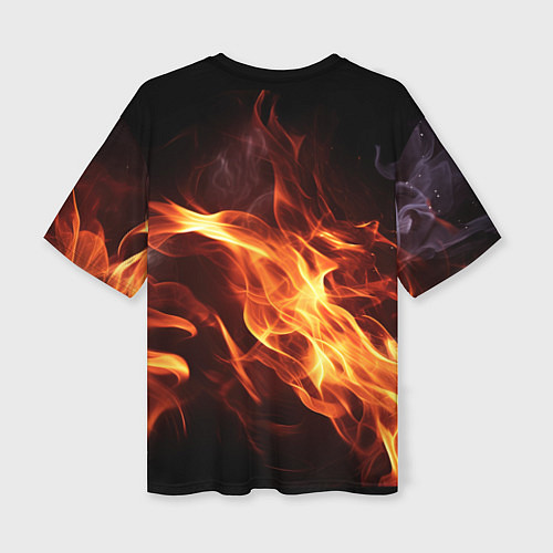 Женская футболка оверсайз Baldurs Gate 3 fire / 3D-принт – фото 2