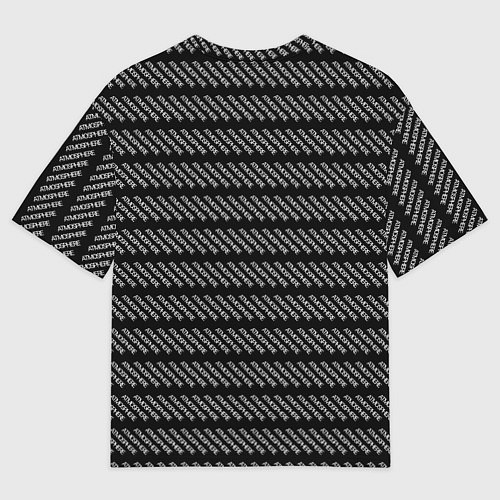Женская футболка оверсайз Атмосфера паттерн черный / 3D-принт – фото 2