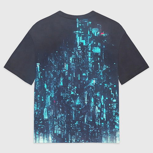 Женская футболка оверсайз Кибернетическая предсказательница / 3D-принт – фото 2