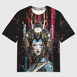 Футболка оверсайз женская Японская девушка-андроид, цвет: 3D-принт