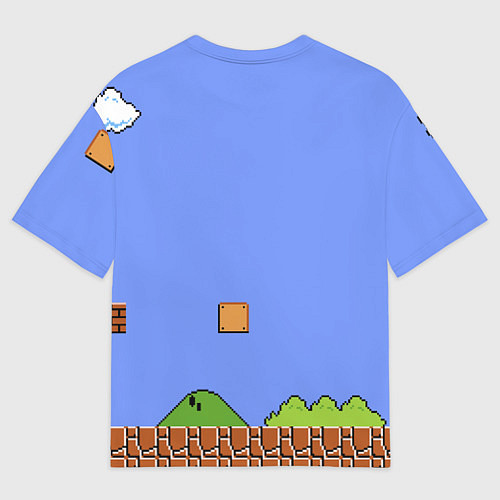 Женская футболка оверсайз Первый уровень Марио / 3D-принт – фото 2