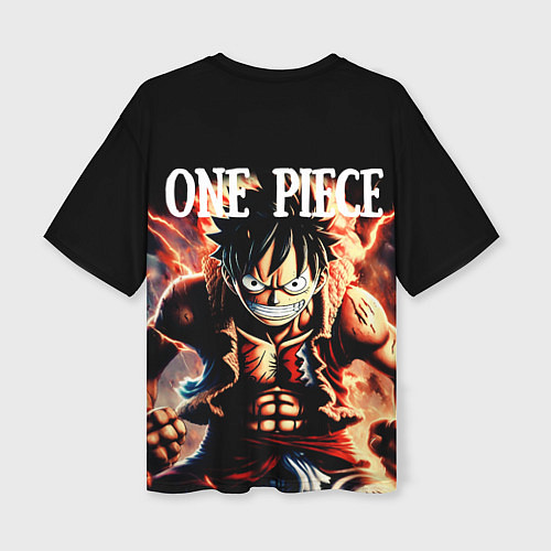 Женская футболка оверсайз Злой Луффи из One Piece / 3D-принт – фото 2