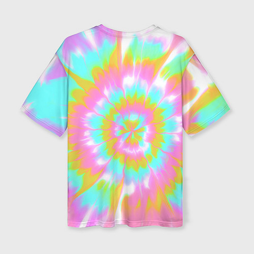 Женская футболка оверсайз I am Kenough - retro tie-dye / 3D-принт – фото 2