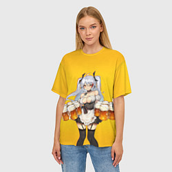 Футболка оверсайз женская Пивняшка, цвет: 3D-принт — фото 2