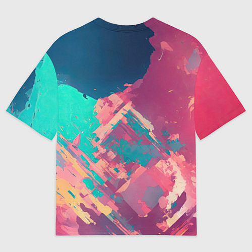 Женская футболка оверсайз Девушка-пилот космического карабля / 3D-принт – фото 2