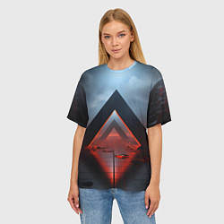 Футболка оверсайз женская Дорога абстракций, цвет: 3D-принт — фото 2