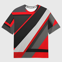 Футболка оверсайз женская Линии неопределенности, цвет: 3D-принт