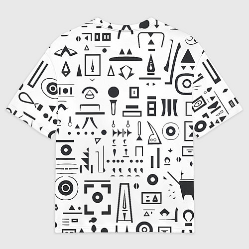 Женская футболка оверсайз Геометрическая фантазия / 3D-принт – фото 2