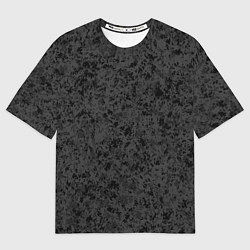 Футболка оверсайз женская Тёмно-серый паттерн пятнистый, цвет: 3D-принт