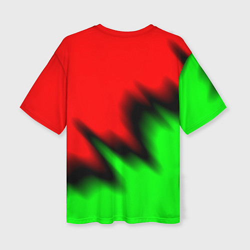 Женская футболка оверсайз Brawl stars leon green / 3D-принт – фото 2