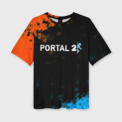 Женская футболка оверсайз Portal game