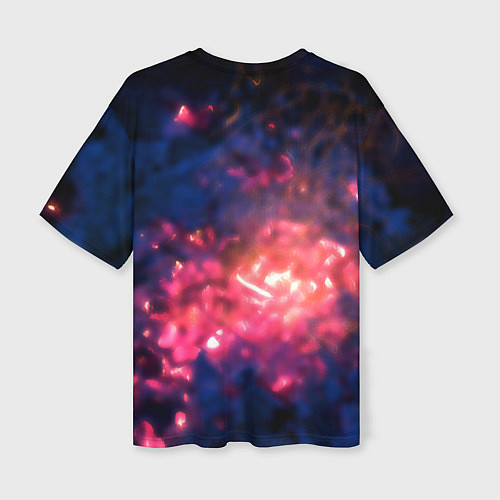 Женская футболка оверсайз Символ ведьмак стиль мага / 3D-принт – фото 2