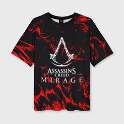 Женская футболка оверсайз Assassins Creed кровь тамплиеров