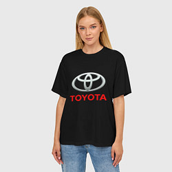 Футболка оверсайз женская Toyota sport car, цвет: 3D-принт — фото 2