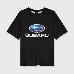 Женская футболка оверсайз Subaru sport auto car