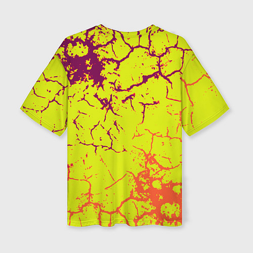 Женская футболка оверсайз Майнкрафт земля трещины / 3D-принт – фото 2