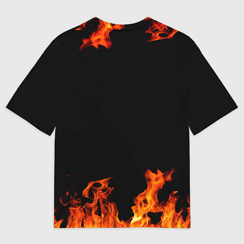 Женская футболка оверсайз Огненный дракон 2024 год / 3D-принт – фото 2