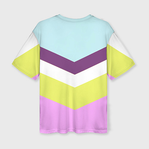 Женская футболка оверсайз Спортивный цвет семидесятых / 3D-принт – фото 2