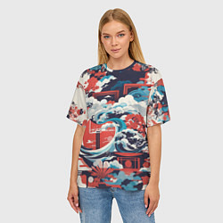 Футболка оверсайз женская Рисунок в Японском стиле, цвет: 3D-принт — фото 2
