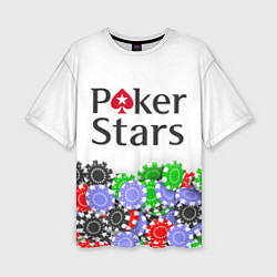 Женская футболка оверсайз Poker - игра для удачливых