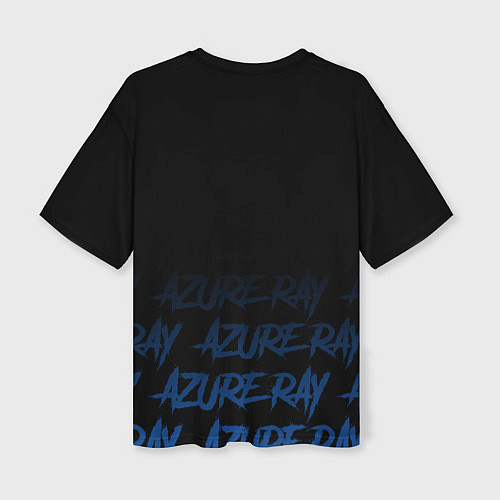Женская футболка оверсайз Azure ray / 3D-принт – фото 2