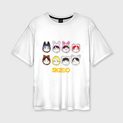 Женская футболка оверсайз Skzoo все вместе