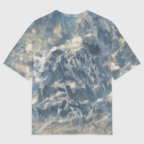 Женская футболка оверсайз Синий ксеноморф / 3D-принт – фото 2