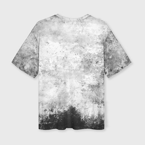 Женская футболка оверсайз Texture - разозленный волк / 3D-принт – фото 2