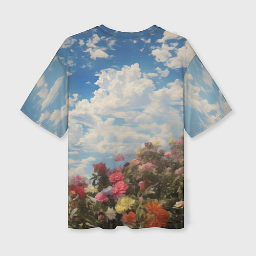 Женская футболка оверсайз Ксеноморф в цветах / 3D-принт – фото 2