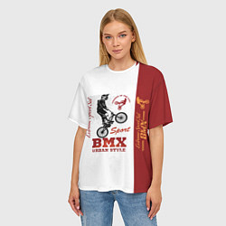 Футболка оверсайз женская BMX urban style, цвет: 3D-принт — фото 2