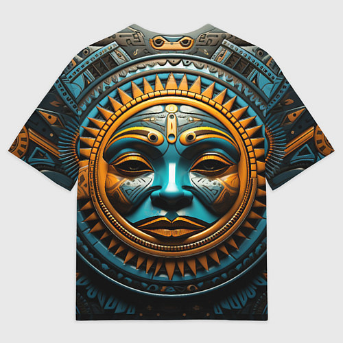 Женская футболка оверсайз Африканское солнце / 3D-принт – фото 2