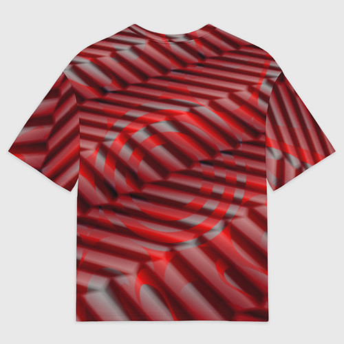 Женская футболка оверсайз Горящие плитки / 3D-принт – фото 2