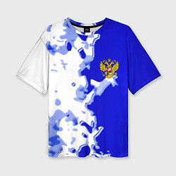 Женская футболка оверсайз Россия спортивная коллекция 2023