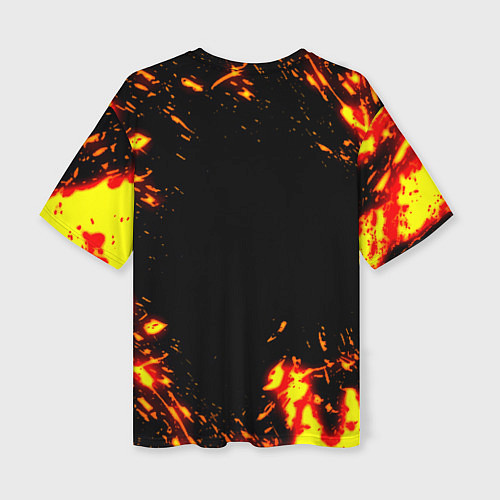 Женская футболка оверсайз Doom огненный марс / 3D-принт – фото 2