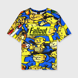 Женская футболка оверсайз Fallout logo game