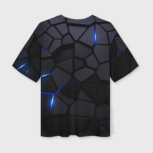 Женская футболка оверсайз BMW - плиты с эффектом свечения / 3D-принт – фото 2