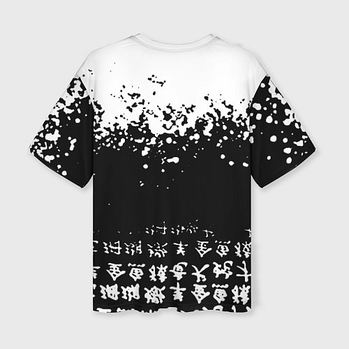 Женская футболка оверсайз Токийские мстители аниме black-white / 3D-принт – фото 2