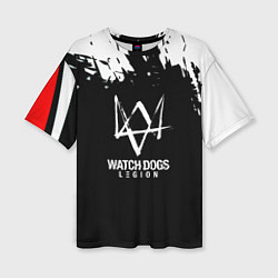 Женская футболка оверсайз Watch dogs краски