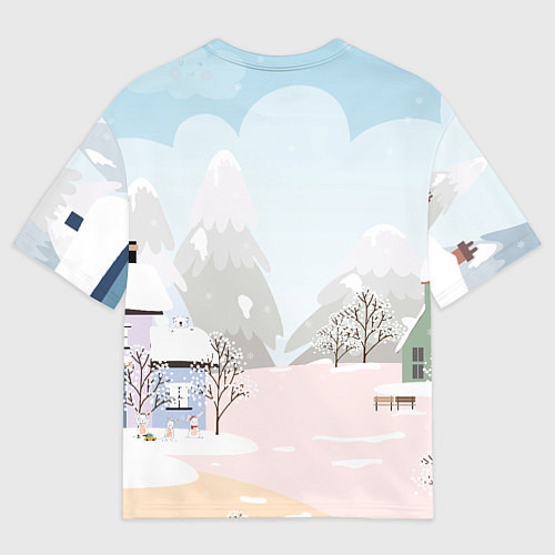 Женская футболка оверсайз Ветрокрылый дракон удачи / 3D-принт – фото 2