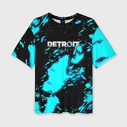 Женская футболка оверсайз Detroit become human кровь андроида