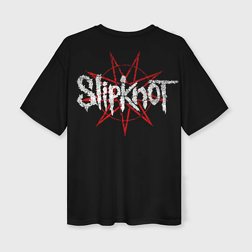 Женская футболка оверсайз Slipknot - goat mask / 3D-принт – фото 2