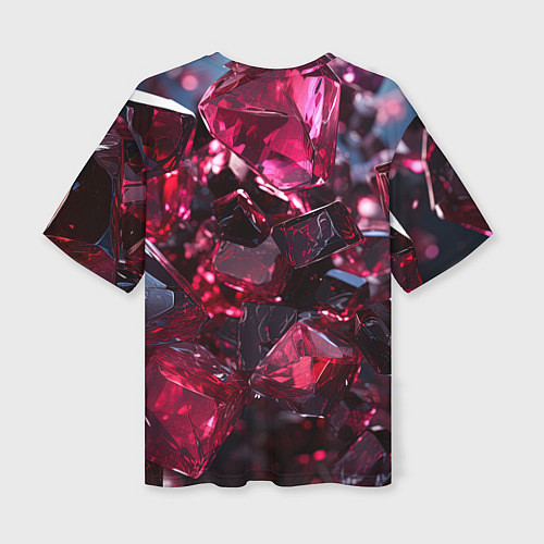 Женская футболка оверсайз Плиты в стиле абстракционизм / 3D-принт – фото 2