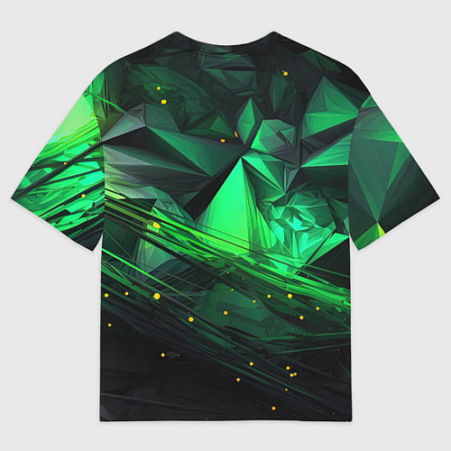 Женская футболка оверсайз Абстрактный лабиринт зелени / 3D-принт – фото 2