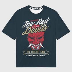 Женская футболка оверсайз Красный дьявол