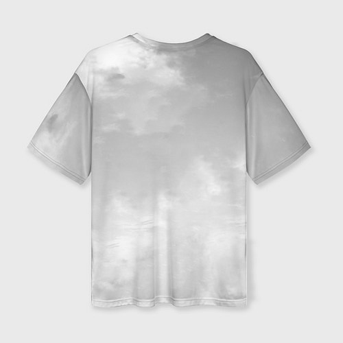 Женская футболка оверсайз Фрирен провожающая в последний путь - чб / 3D-принт – фото 2