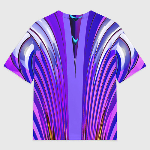 Женская футболка оверсайз Фиолетовые линии и полосы / 3D-принт – фото 2