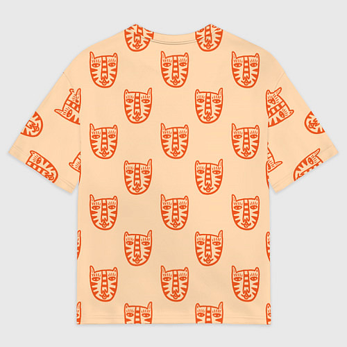 Женская футболка оверсайз Drawn Tiger / 3D-принт – фото 2