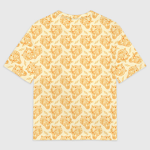Женская футболка оверсайз Рычания тигра / 3D-принт – фото 2