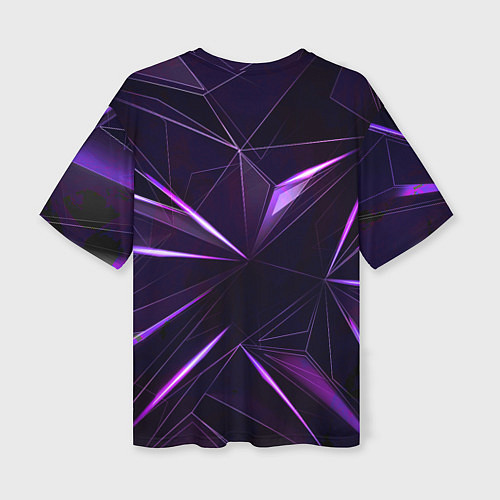 Женская футболка оверсайз Фиолетовый хрусталь / 3D-принт – фото 2